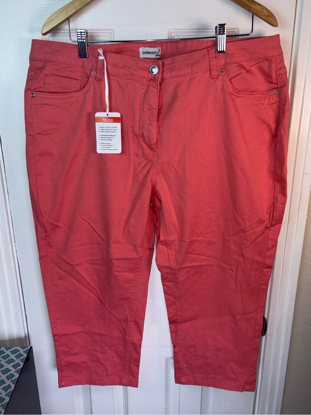 Collection B Nizza Women's Coral Cropped Jeans
